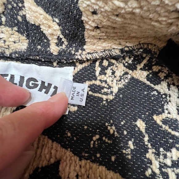 Vintage Limelight Bolero Woven Black & Cream Jacket X-Small - Picture 6 of 11